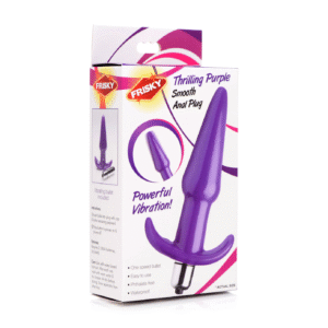 Smooth Vibrating Anal Plug - Purple