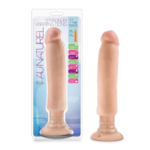 Au Naturel By Blush® | Realistic Beige 11-Inch Long Vibrating Dildo With Suction Cup Base