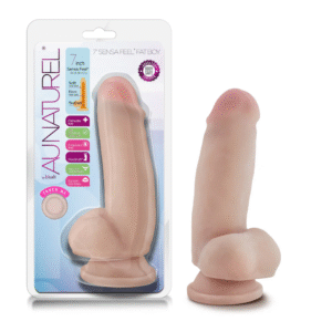 Au Naturel By Blush® | Realistic Beige 7-Inch Long Dildo With Balls & Suction Cup Base