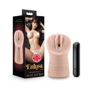 Enlust By Blush® | Ayumi Vibrating AI Male Masturbator Tight & Nubbed Canal With Vibrating Bullet - Made With X5® Plus Ultra Soft Realistic Vagina Feel - Beige