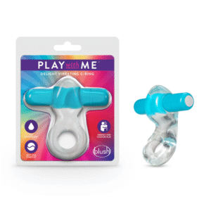 Play With Me By Blush® | Delight: Blue Vibrating Penis Ring