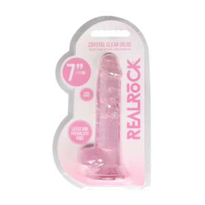 7" / 19 cm Realistic Dildo With Balls - Pink