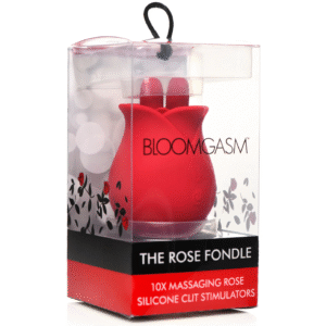 The Rose Fondle 10X Massaging Rose Silicone Clit Stimulator