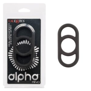Alpha™ Liquid Silicone Commander Ring - Black
